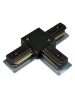 Black T-Connector - Single Circuit 2 Wire Track System - Liteline TC6103-BK